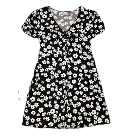 SO floral v-neck button front daisy 90s girly dress y2k coquette sz medium nwt - Picture 5 of 9